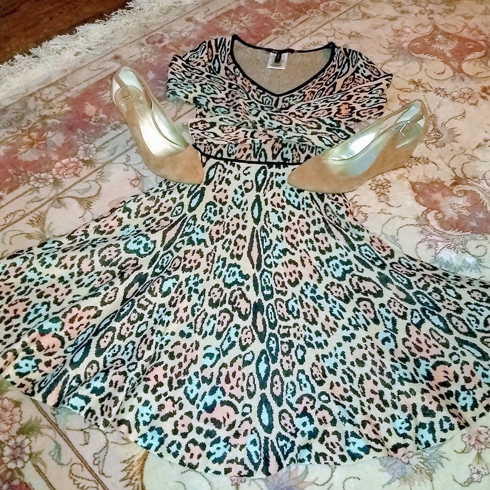 CBGB Cocktail Dress and CBGB Tan Wedge Heel's